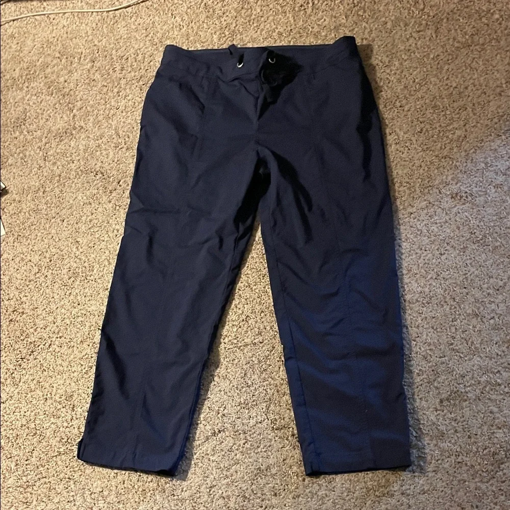 Chico’s women’s weekends perfect stretch ankle pants 1.5 / 10 navy - Picture 2 of 5